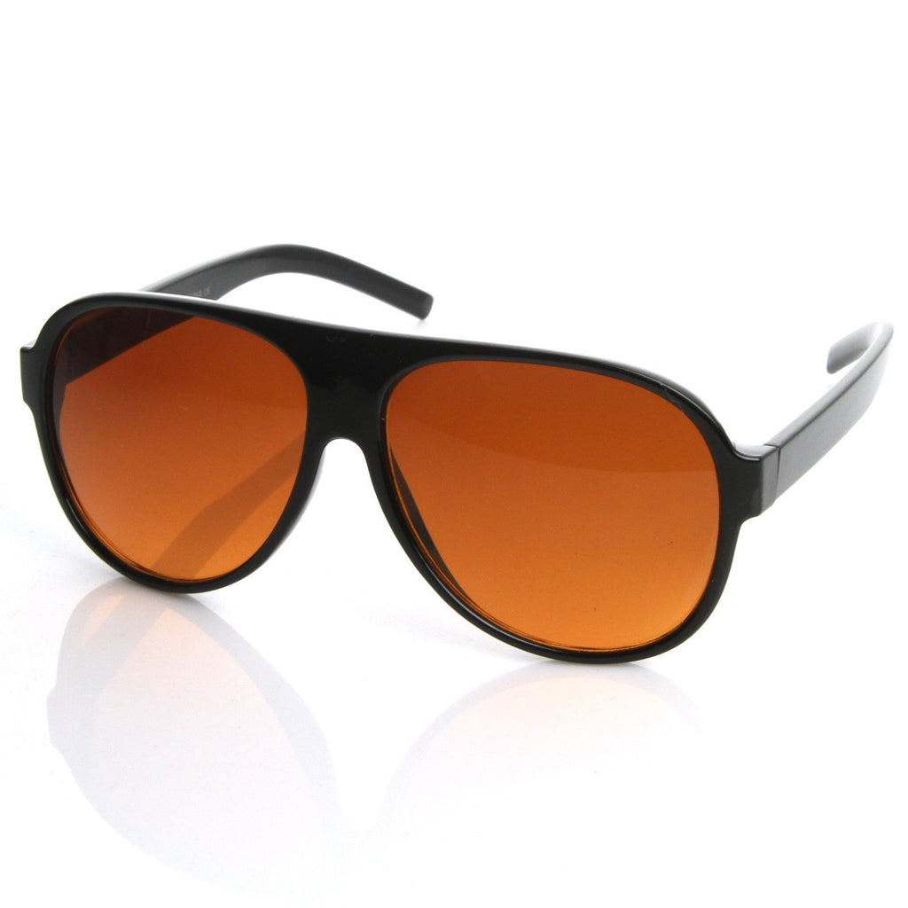 1980's Retro Fashion Blue Blocker Lens Aviator Sunglasses 8588