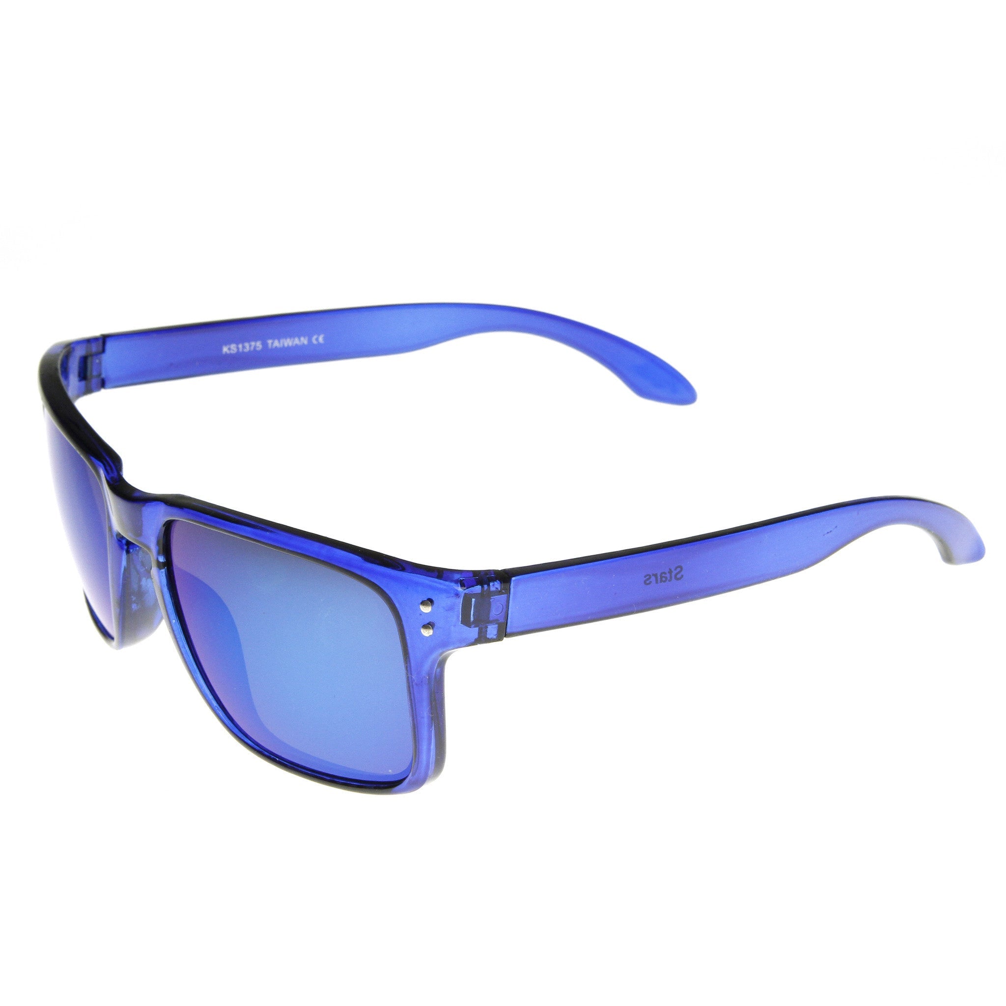 Action Sports Candy Color Flash Revo Lens Square Aviator Sunglasses 8684