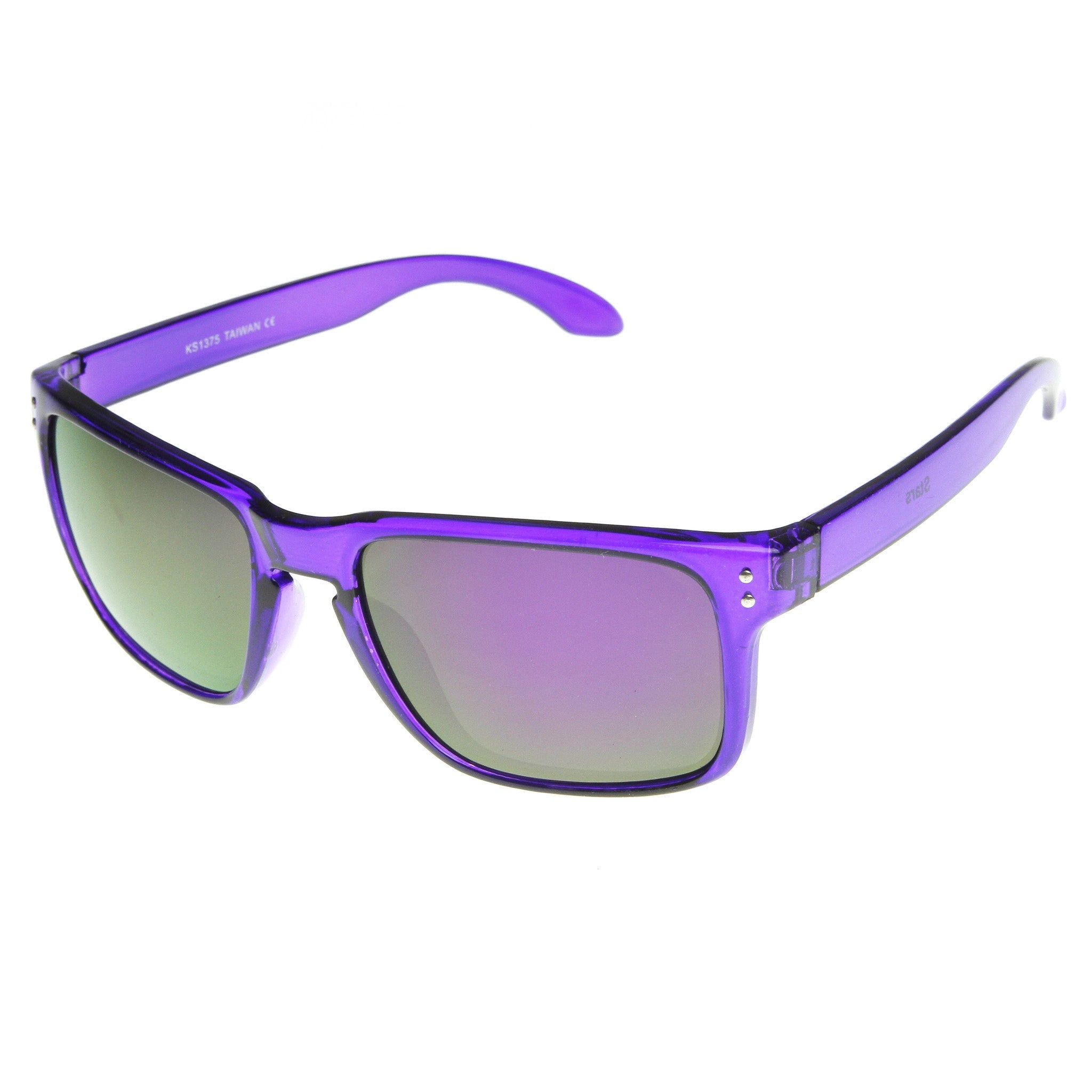 Action Sports Candy Color Flash Revo Lens Square Aviator Sunglasses 8684