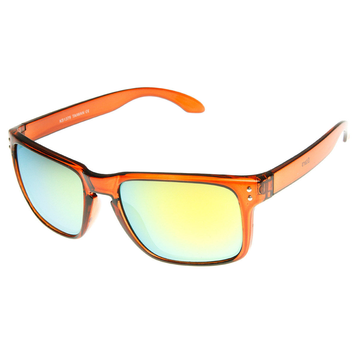 Action Sports Candy Color Flash Revo Lens Square Aviator Sunglasses 8684