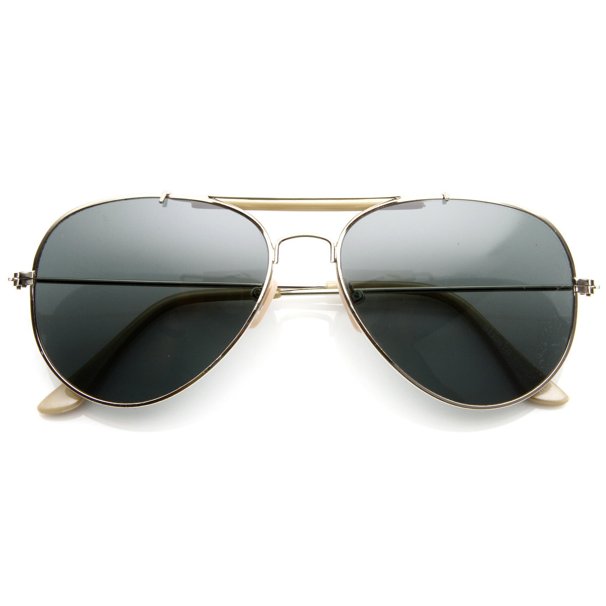 Classic Outdoorsman Style Metal Aviator Sunglasses 55mm 8837