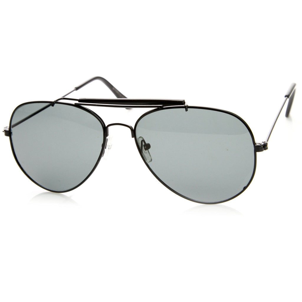 Classic Outdoorsman Style Metal Aviator Sunglasses 55mm 8837