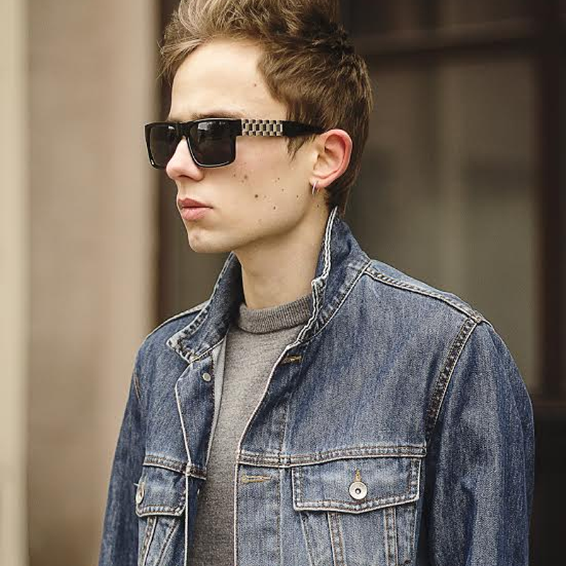 Bold Frame Flat Top Watch Bracelet Band Aviator Sunglasses 9478