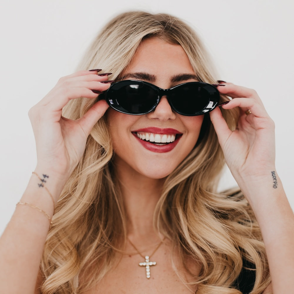 Becky Oval Cat Eye Retro Sunglasses