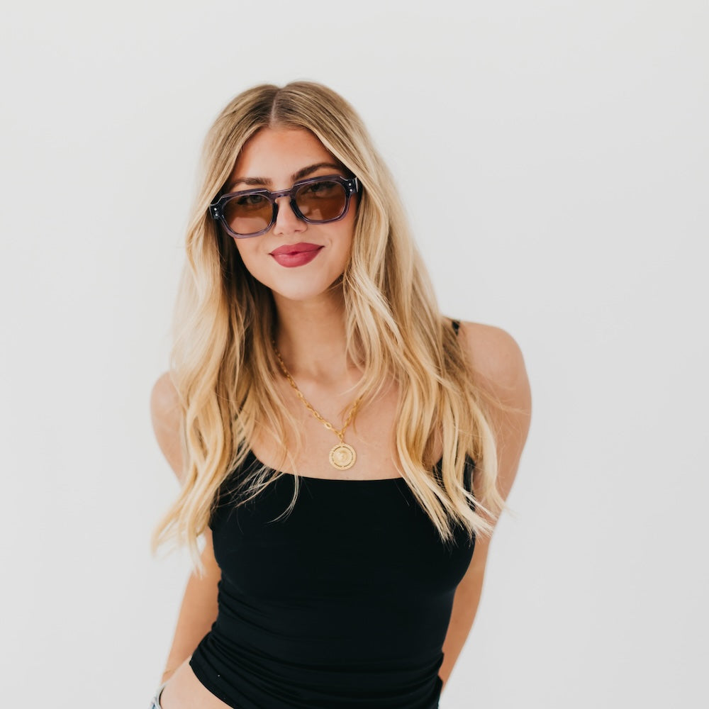 Blocky Square Retro Sunglasses