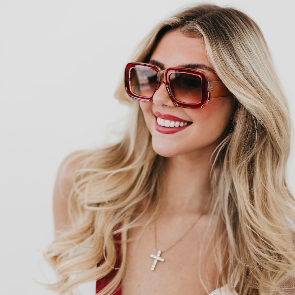 Nicolette Retro Oversized Square Sunglasses