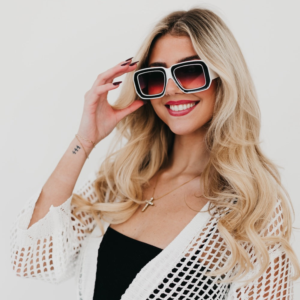 Nicolette Retro Oversized Square Sunglasses