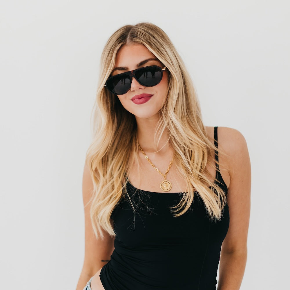 Retro Oval Flat Sunglasses