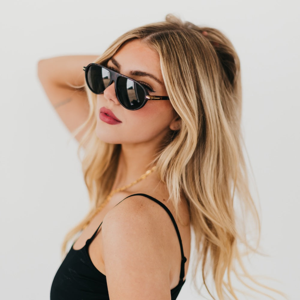Retro Oval Flat Sunglasses